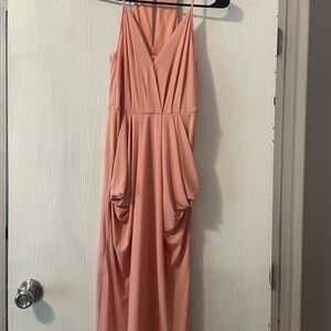 BCBGeneration Pink Pleated Maxi Dress for Wedding Guest